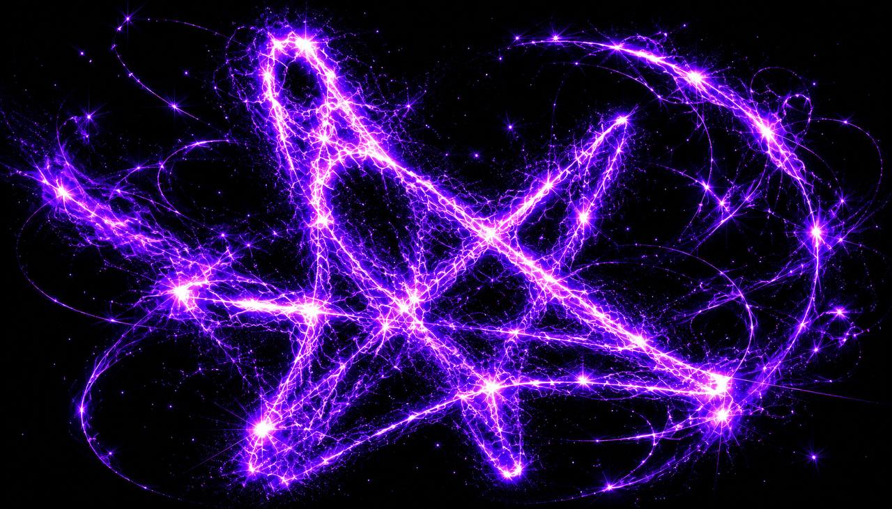 Purple Mythos AIS constellation artwork on a black background